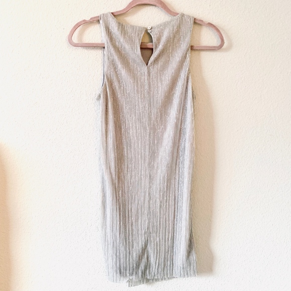 (‼️SOLD‼️) Shift Dress in Iridescent Silver Tones - Picture 2 of 4